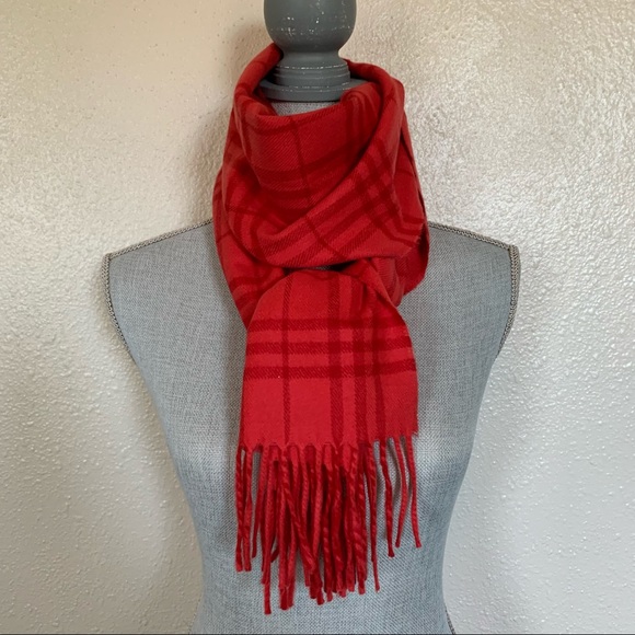 FOR CHARITY … Red Tartan Plaid Scarf - Picture 2 of 8